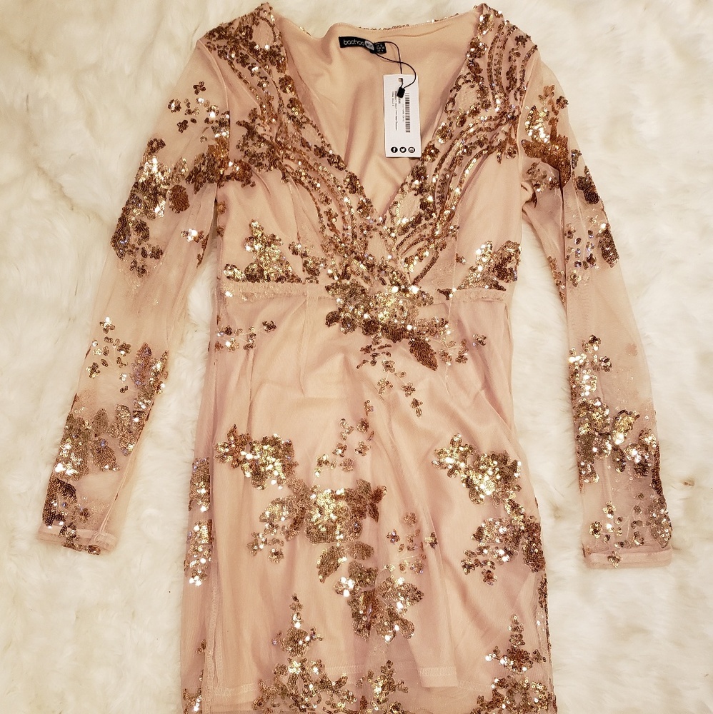 Boohoo sparkle dress